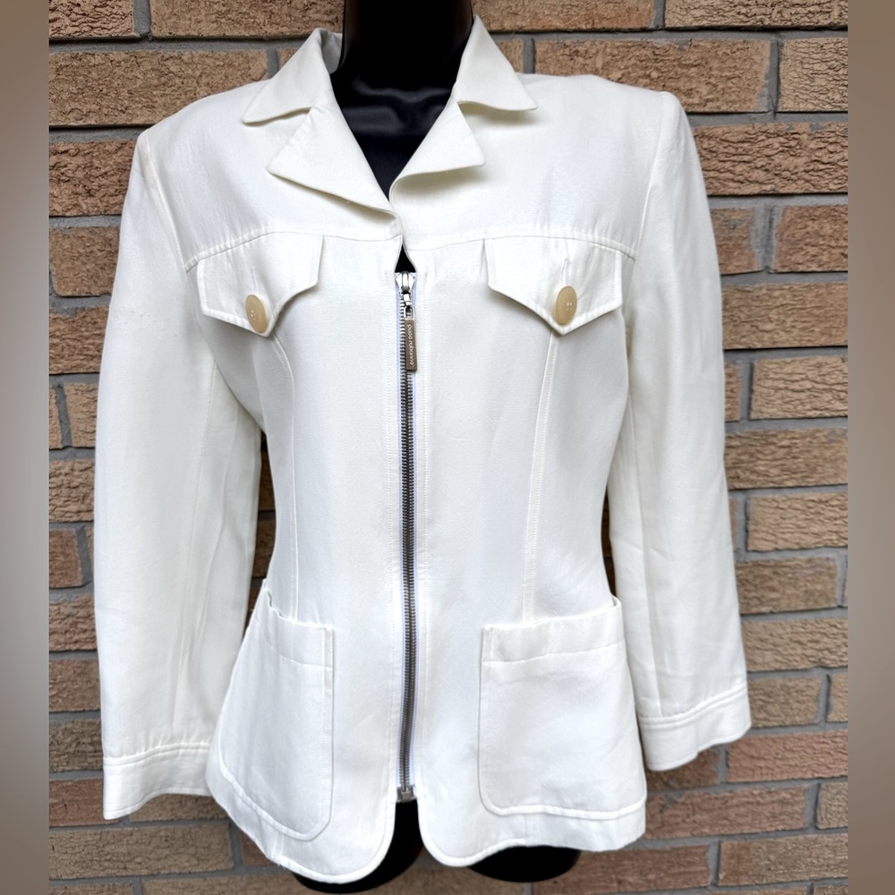 Sparking iridescent, white Paco Rabanne jacket